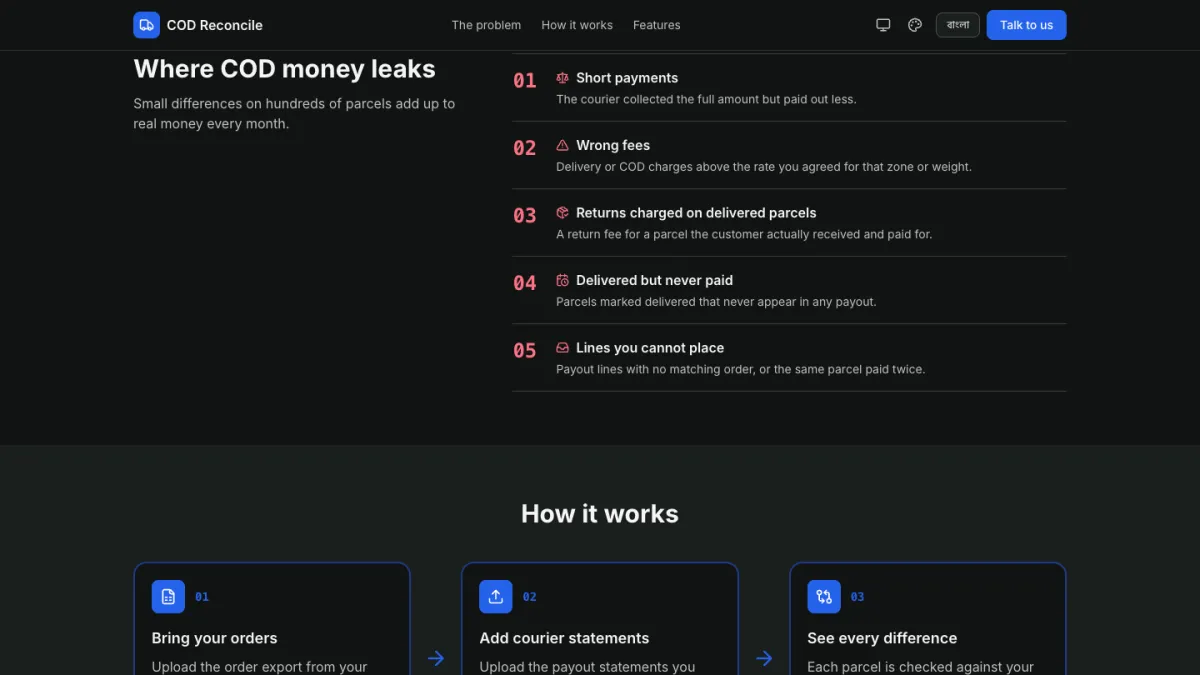 COD Reconcile: where COD money leaks